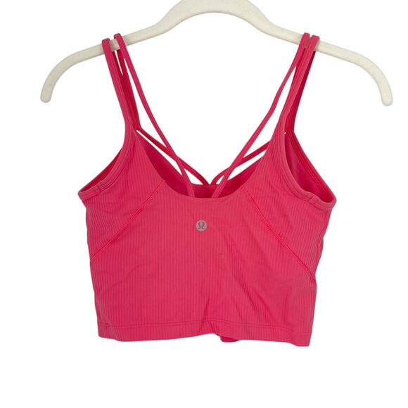 Lululemon Align Strappy Ribbed Tank Top Size 2 A/B Cup Glaze Pink Pilates RARE - Picture 6 of 7
